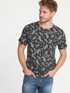 Old Navy Mens Printed Linen-blend Pocket Tee For Men Tiger Size M