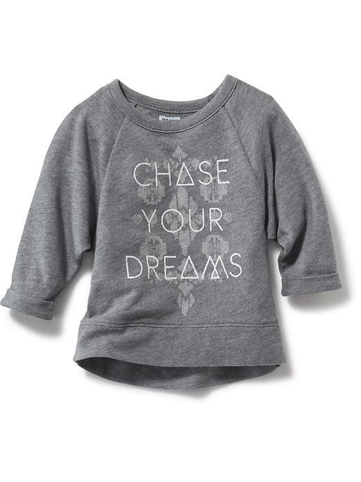 Old Navy Raglan Sleeve Graphic Pullover - Carbon