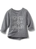 Old Navy Raglan Sleeve Graphic Pullover - Carbon