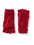 Old Navy Honeycomb Knit Convertible Gloves For Women - Robbie Red
