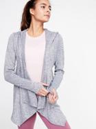 Open-front Jersey Hoodie For Women