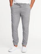 Old Navy Mens Built-in Flex Twill Joggers For Men Chrome Size L
