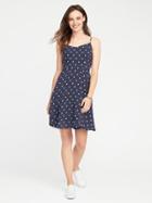 Old Navy Fit & Flare Cami Dress For Women - Navy Dots