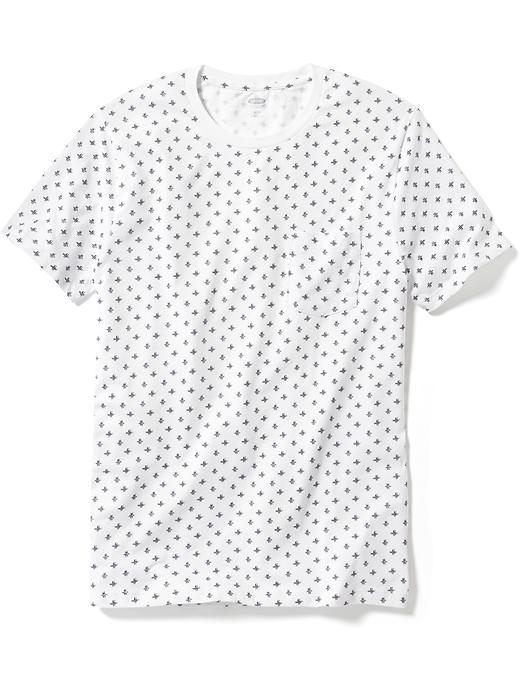 Old Navy Printed Crew Neck Tee For Men - White
