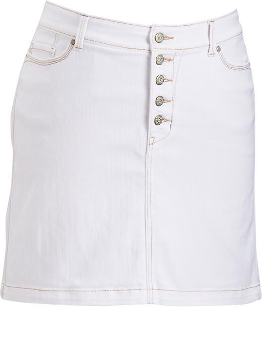 Old Navy Womens Plus Button Front White Denim Skirts
