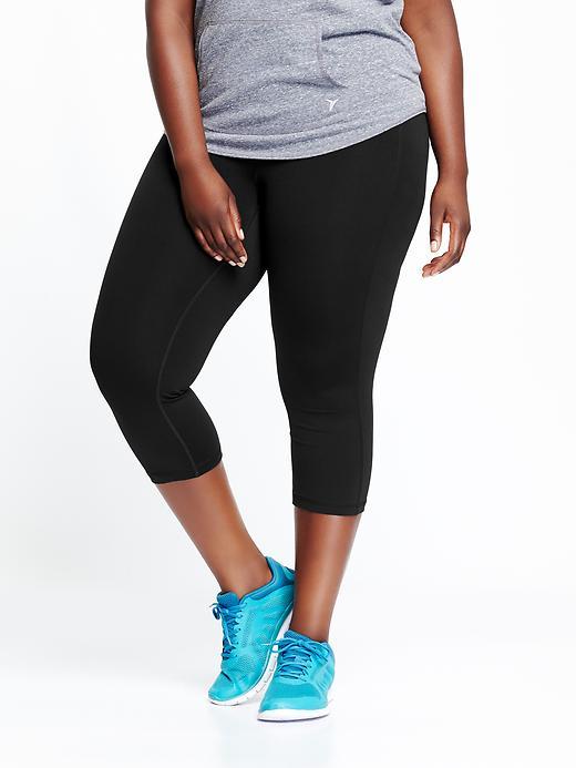 Old Navy Womens Plus Cropped Compression Pants Size 1x Plus - Black