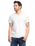 Old Navy Soft Washed V Neck Tee For Men - Bright White