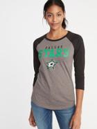 Old Navy Womens Nhl Team-graphic Raglan Tee For Women Dallas Stars Size S