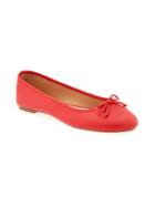 Old Navy Faux Leather Ballet Flats For Women - Red