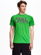 Old Navy Go Dry Cool Performance Graphic Tee For Men - Glow Worm Polyester