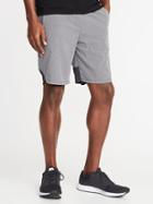 Old Navy Mens Go-dry 4-way Stretch Ripstop Shorts For Men (9) Light Gray Heather Size M