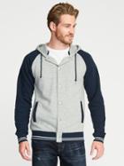 Old Navy Varsity Style Fleece Hoodie For Men - Navy Blue Combo