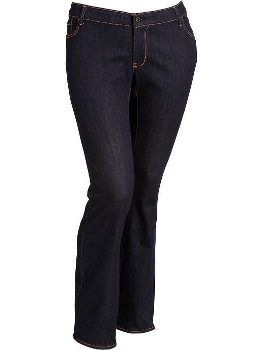 Old Navy Womens Plus The Rockstar Slim Boot Cut Dark Wash Jeans - Rinse
