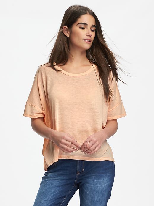 Old Navy Oversized Tee For Women - Creamy Peach