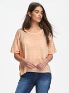 Old Navy Oversized Tee For Women - Creamy Peach