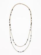 Old Navy Womens Long Beaded Necklace For Women Black/white Stripe Size One Size