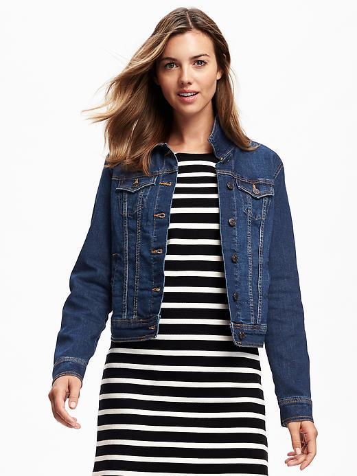 Old Navy Denim Jacket For Women - Dark Authentic 10