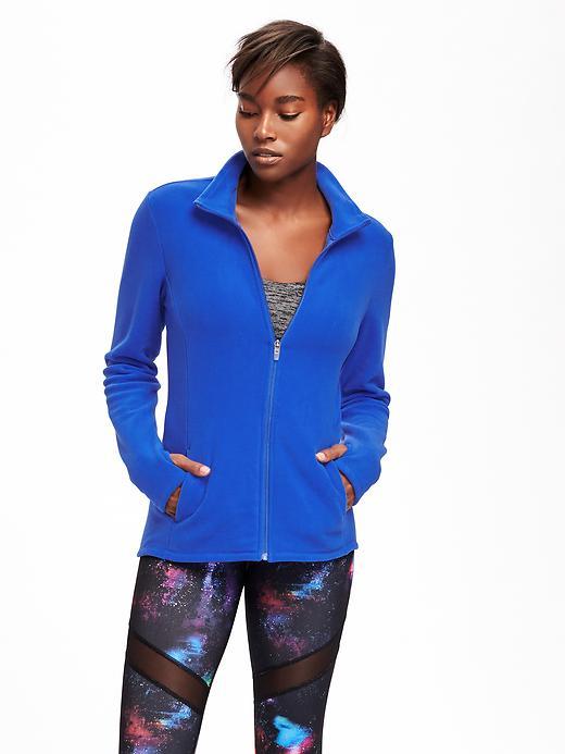 Old Navy Go Warm Performance Fleece Full Zip Jacket For Women - Prize Winner Polyester