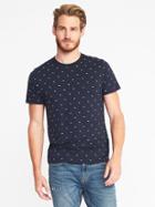 Old Navy Mens Soft-washed Printed Tee For Men In The Navy Size M