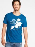 Old Navy Mens New York-graphic Tee For Men Very Tealented Size Xs
