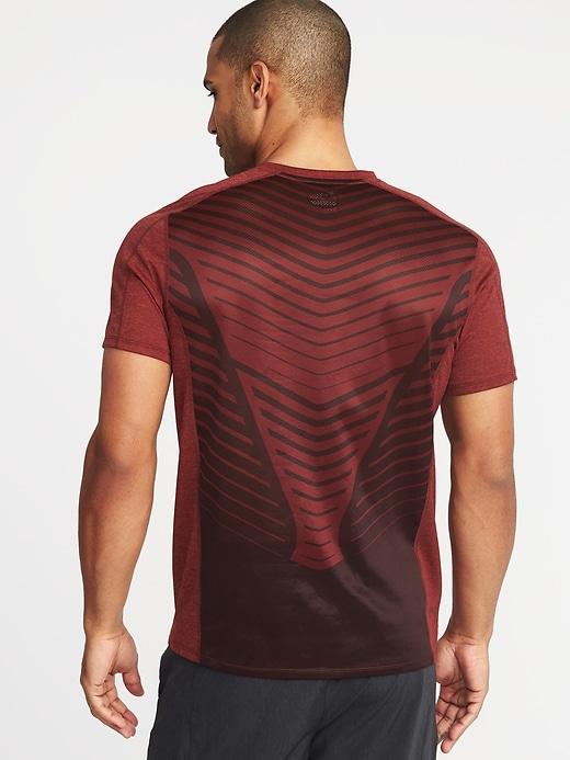 Old Navy Mens Go-dry Cool Mesh-back Performance Tee For Men Blaze Of Glory Size M
