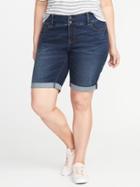 Old Navy Womens Smooth & Slim Plus-size Denim Bermudas (10) Golden Gate Size 22