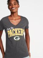 Old Navy Womens Nfl Team Graphic V-neck Tee For Women Green Bay Packers Size Xs