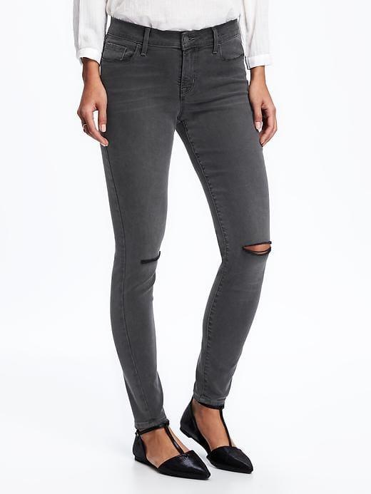 Old Navy Mid Rise Rockstar Jeans For Women - Bear Mountain Destroy