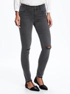 Old Navy Mid Rise Rockstar Jeans For Women - Bear Mountain Destroy