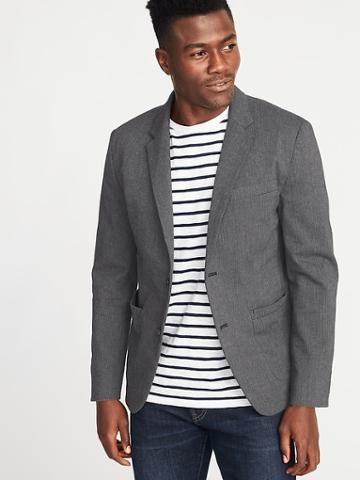 Old Navy Mens Built-in Flex Blazer For Men Heather Gray Size Xs