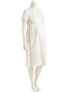 Old Navy Eyelet Trim Midi Dress For Women - White