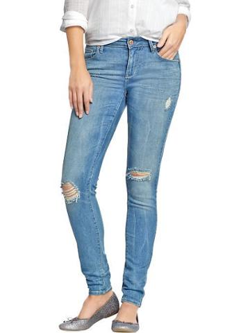 Old Navy Old Navy Womens The Rockstar Distressed Skinny Jeans - Acadia