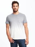 Old Navy Dip Dye Slub Knit Pocket Tee For Men - Pitch Dark