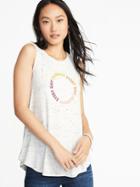 Old Navy Womens Graphic High-neck Swing Tank For Women Celebrate Every Day Size Xs