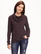 Old Navy Stitchy Cowlneck Pullover For Women - Nightshadow Purple