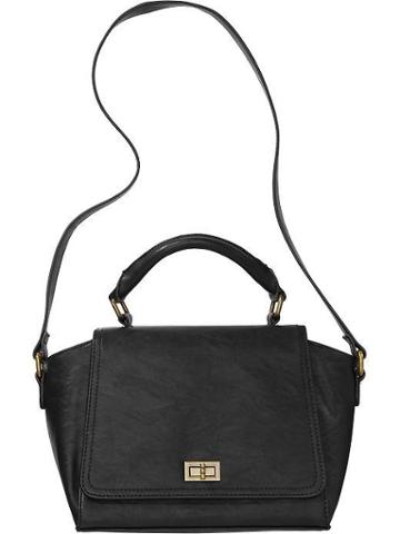 Old Navy Old Navy Womens Faux Leather Crossbody Purses - Black Jack