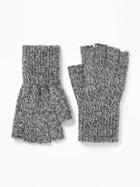 Old Navy Mens Fingerless Sweater-knit Gloves For Men Grey Marl Size L/xl