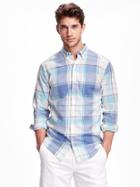Old Navy Slim Fit Linen Blend Shirt For Men - Blush It Off