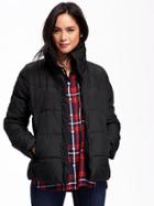 Old Navy Frost Free Quilted Jacket For Women - Black