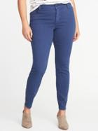 Old Navy Womens High-rise Smooth & Slim Plus-size Rockstar Jeans Majestic Blue Size 28