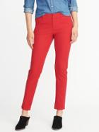 Old Navy Womens Mid-rise Pixie Full-length Pants For Women Robbie Red Size 18