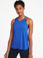 Old Navy Womens Relaxed High-neck Performance Swing Tank For Women Blue Bloods Size M