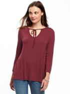 Old Navy Relaxed Poet Top For Women - Dark Red