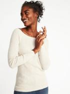 Old Navy Womens Rib-knit Off-the-shoulder Sweater For Women Char Latte Size Xxl