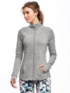 Old Navy Go Dry Cool Compression Jacket For Women - Gray/white