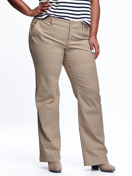 Old Navy Womens Plus Smooth &amp; Slim Pants Size 16 Long Plus - Rolled Oats