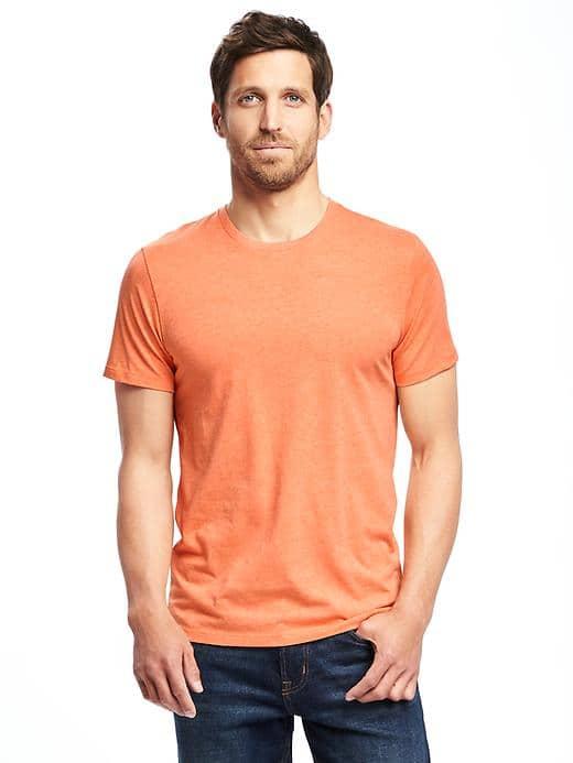 Old Navy Soft Washed Crew Neck Tee For Men - Golden Poppy