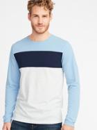 Old Navy Mens Soft-washed Pieced Color-block Tee For Men Watershed Size S
