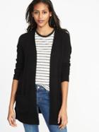 Old Navy Womens Open-front Long-line Sweater For Women Black Size Xs