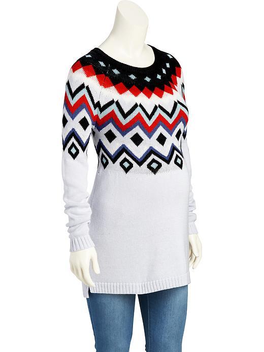 Old Navy Womens Fair Isle Sweater Tunic Size L - Neutral